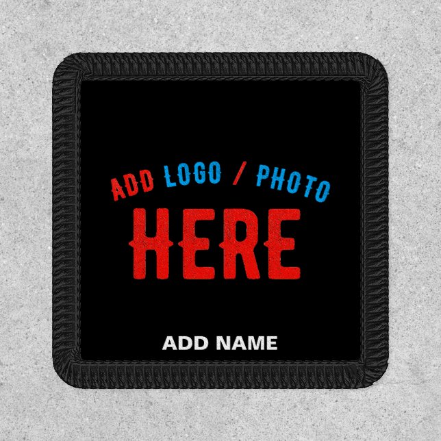 STYLISH MODERN CUSTOMIZABLE BLACK VERIFIED BRANDED PATCH (Front)