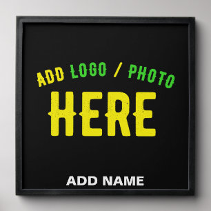 STYLISH MODERN CUSTOMIZABLE BLACK VERIFIED BRANDED PEEL AND STICK PHOTO TILE