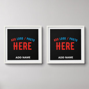 STYLISH MODERN CUSTOMIZABLE BLACK VERIFIED BRANDED PEEL AND STICK PHOTO TILE