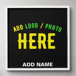 STYLISH MODERN CUSTOMIZABLE BLACK VERIFIED BRANDED PEEL AND STICK PHOTO TILE