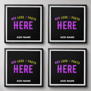 STYLISH MODERN CUSTOMIZABLE BLACK VERIFIED BRANDED PEEL AND STICK PHOTO TILE