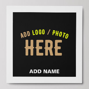 STYLISH MODERN CUSTOMIZABLE BLACK VERIFIED BRANDED PEEL AND STICK PHOTO TILE