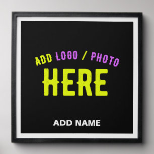 STYLISH MODERN CUSTOMIZABLE BLACK VERIFIED BRANDED PEEL AND STICK PHOTO TILE