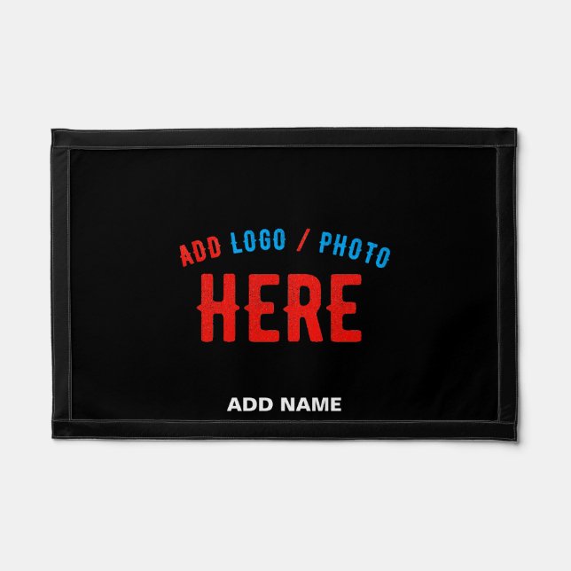 STYLISH MODERN CUSTOMIZABLE BLACK VERIFIED BRANDED PENNANT (Front)