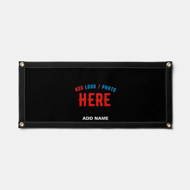 STYLISH MODERN CUSTOMIZABLE BLACK VERIFIED BRANDED PENNANT (Front)