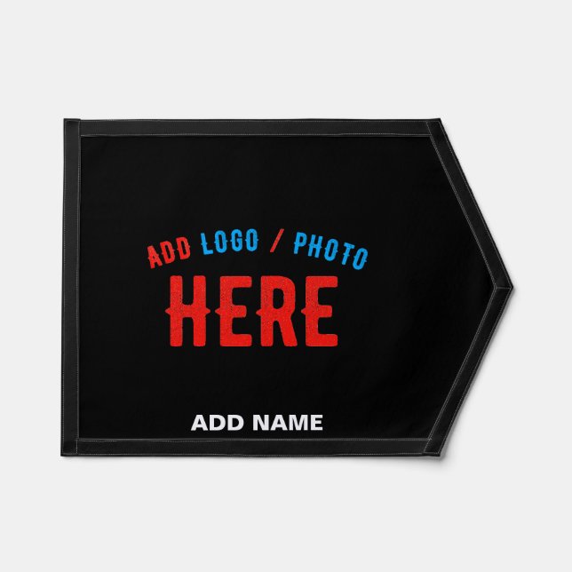STYLISH MODERN CUSTOMIZABLE BLACK VERIFIED BRANDED PENNANT (Front)
