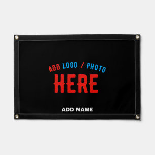STYLISH MODERN CUSTOMIZABLE BLACK VERIFIED BRANDED PENNANT