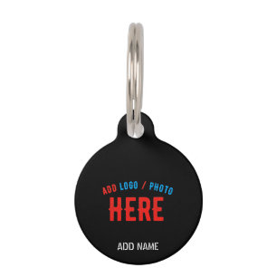 STYLISH MODERN CUSTOMIZABLE BLACK VERIFIED BRANDED PET ID TAG