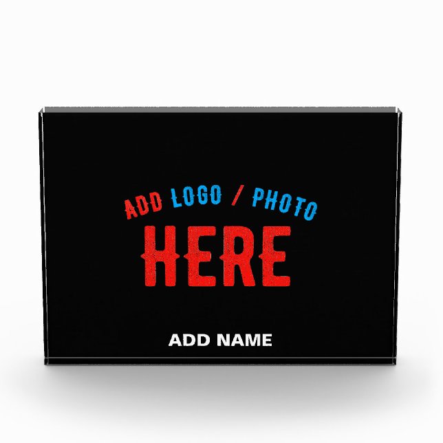 STYLISH MODERN CUSTOMIZABLE BLACK VERIFIED BRANDED PHOTO BLOCK (Front)
