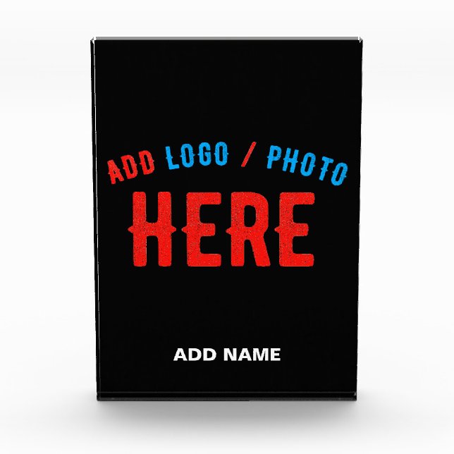 STYLISH MODERN CUSTOMIZABLE BLACK VERIFIED BRANDED PHOTO BLOCK (Front)