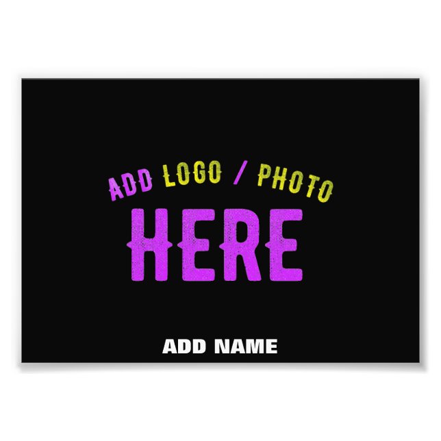 STYLISH MODERN CUSTOMIZABLE BLACK VERIFIED BRANDED PHOTO PRINT (Front)