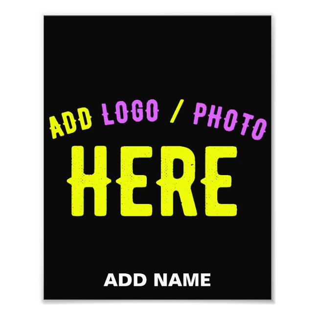 STYLISH MODERN CUSTOMIZABLE BLACK VERIFIED BRANDED PHOTO PRINT (Front)