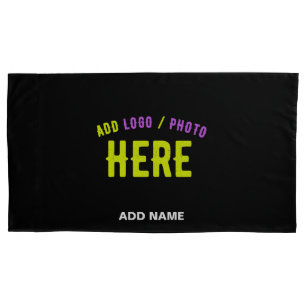 STYLISH MODERN CUSTOMIZABLE BLACK VERIFIED BRANDED PILLOW CASE