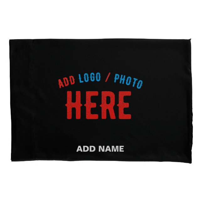 STYLISH MODERN CUSTOMIZABLE BLACK VERIFIED BRANDED PILLOW CASE (Front)