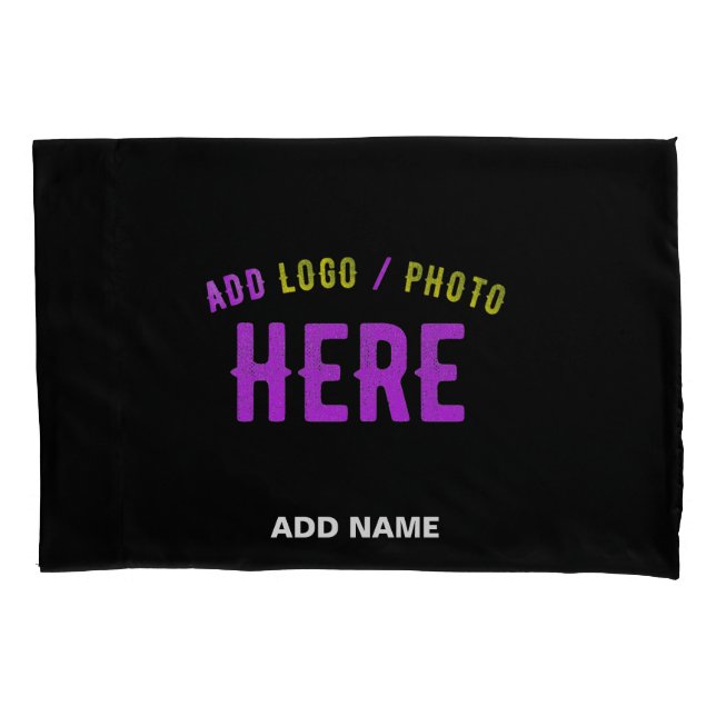 STYLISH MODERN CUSTOMIZABLE BLACK VERIFIED BRANDED PILLOW CASE (Front)