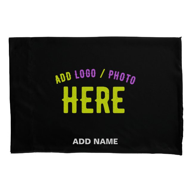 STYLISH MODERN CUSTOMIZABLE BLACK VERIFIED BRANDED PILLOW CASE (Front)