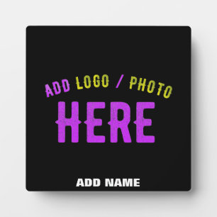 STYLISH MODERN CUSTOMIZABLE BLACK VERIFIED BRANDED PLAQUE