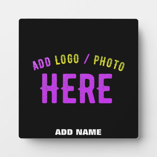 STYLISH MODERN CUSTOMIZABLE BLACK VERIFIED BRANDED PLAQUE (Front)