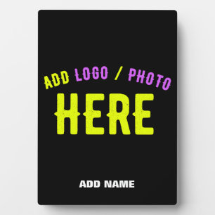 STYLISH MODERN CUSTOMIZABLE BLACK VERIFIED BRANDED PLAQUE