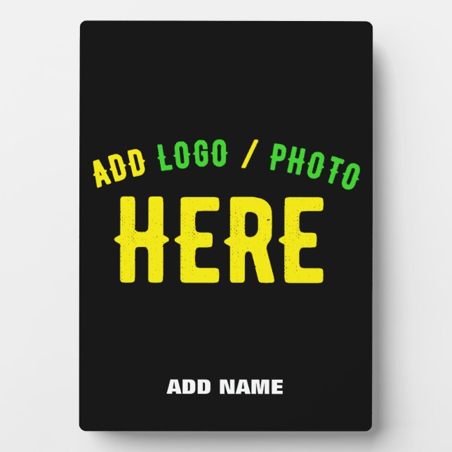 STYLISH MODERN CUSTOMIZABLE BLACK VERIFIED BRANDED PLAQUE (Front)
