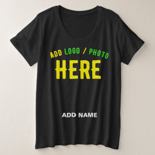 STYLISH MODERN CUSTOMIZABLE BLACK VERIFIED BRANDED PLUS SIZE T-Shirt
