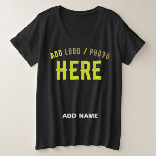 STYLISH MODERN CUSTOMIZABLE BLACK VERIFIED BRANDED PLUS SIZE T-Shirt