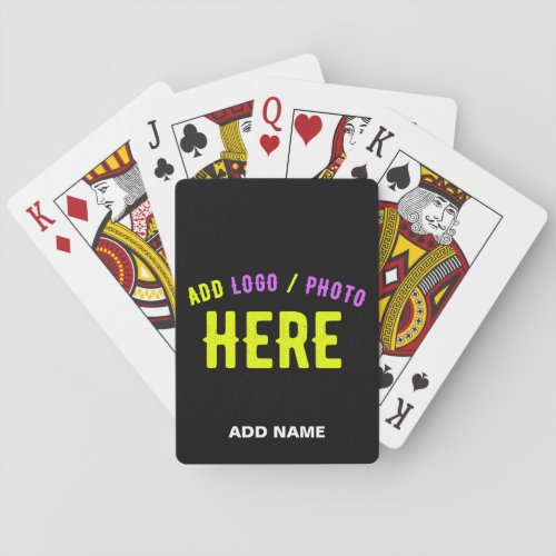 STYLISH MODERN CUSTOMIZABLE BLACK VERIFIED BRANDED POKER CARDS