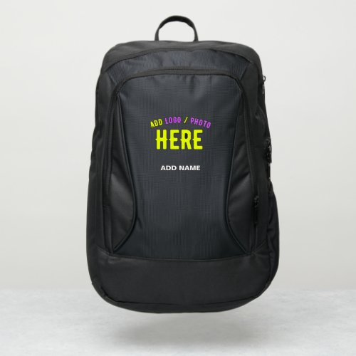 STYLISH MODERN CUSTOMIZABLE BLACK VERIFIED BRANDED PORT AUTHORITY BACKPACK