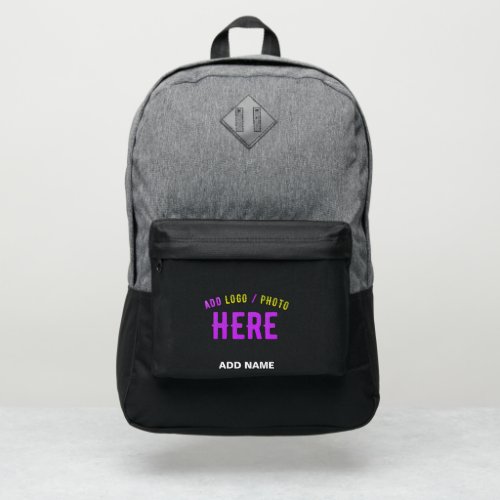 STYLISH MODERN CUSTOMIZABLE BLACK VERIFIED BRANDED PORT AUTHORITY BACKPACK