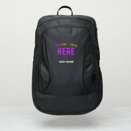 STYLISH MODERN CUSTOMIZABLE BLACK VERIFIED BRANDED PORT AUTHORITY BACKPACK