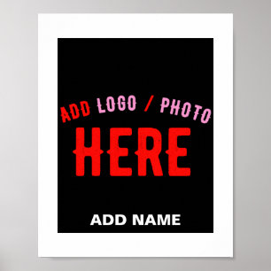 STYLISH MODERN CUSTOMIZABLE BLACK VERIFIED BRANDED POSTER