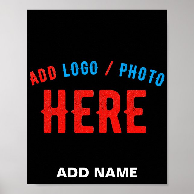 STYLISH MODERN CUSTOMIZABLE BLACK VERIFIED BRANDED POSTER (Front)