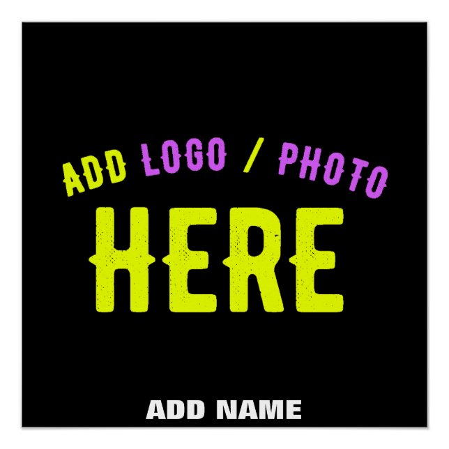 STYLISH MODERN CUSTOMIZABLE BLACK VERIFIED BRANDED POSTER (Front)