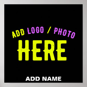 STYLISH MODERN CUSTOMIZABLE BLACK VERIFIED BRANDED POSTER