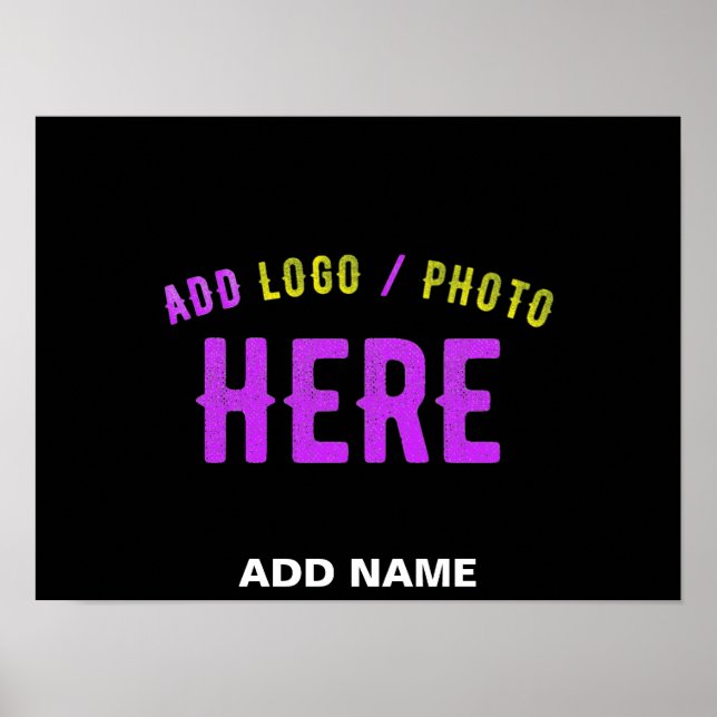 STYLISH MODERN CUSTOMIZABLE BLACK VERIFIED BRANDED POSTER (Front)