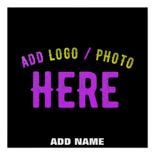 STYLISH MODERN CUSTOMIZABLE BLACK VERIFIED BRANDED POSTER