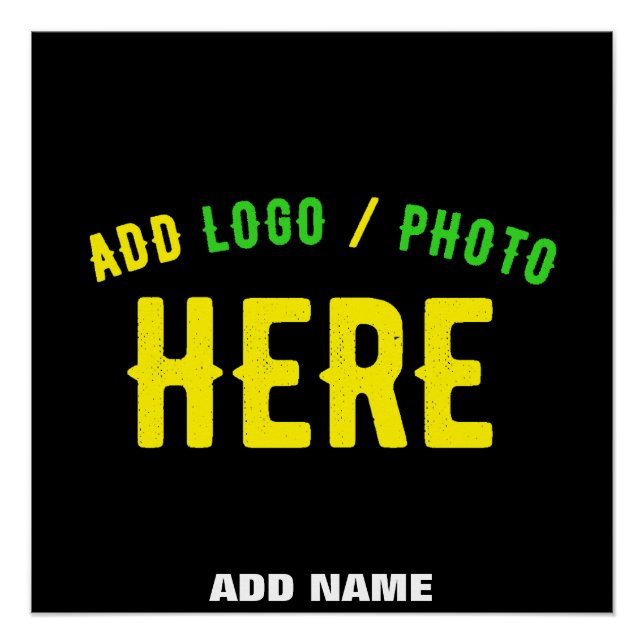 STYLISH MODERN CUSTOMIZABLE BLACK VERIFIED BRANDED POSTER (Front)