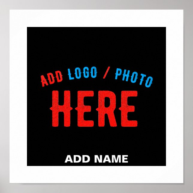 STYLISH MODERN CUSTOMIZABLE BLACK VERIFIED BRANDED POSTER (Front)