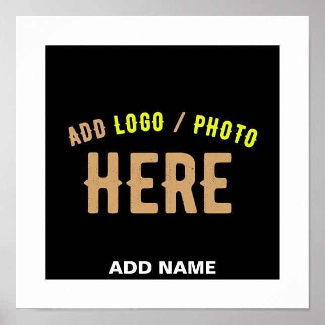 STYLISH MODERN CUSTOMIZABLE BLACK VERIFIED BRANDED POSTER (Front)