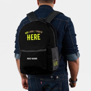 STYLISH MODERN CUSTOMIZABLE BLACK VERIFIED BRANDED PRINTED BACKPACK