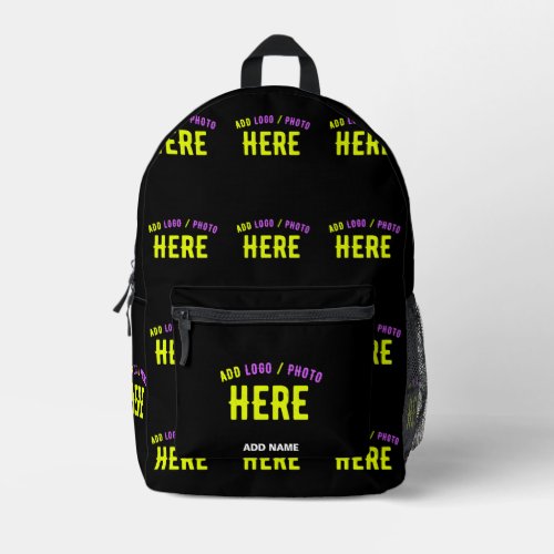 STYLISH MODERN CUSTOMIZABLE BLACK VERIFIED BRANDED PRINTED BACKPACK