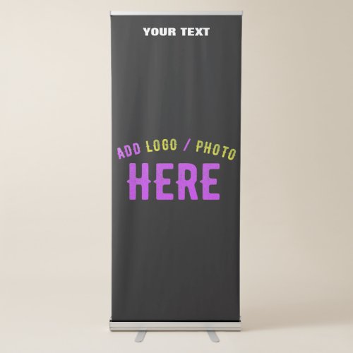 STYLISH MODERN CUSTOMIZABLE BLACK VERIFIED BRANDED RETRACTABLE BANNER