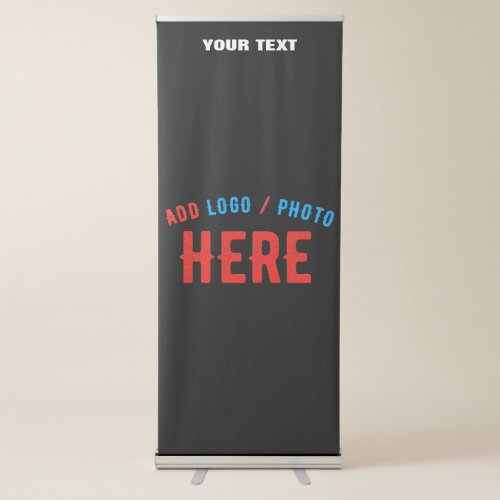 STYLISH MODERN CUSTOMIZABLE BLACK VERIFIED BRANDED RETRACTABLE BANNER