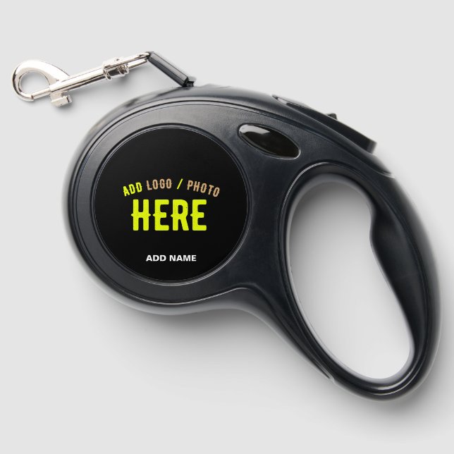 STYLISH MODERN CUSTOMIZABLE BLACK VERIFIED BRANDED RETRACTABLE PET LEASH  (Front)