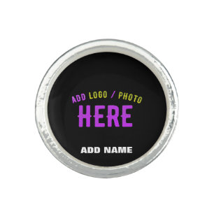 STYLISH MODERN CUSTOMIZABLE BLACK VERIFIED BRANDED RING