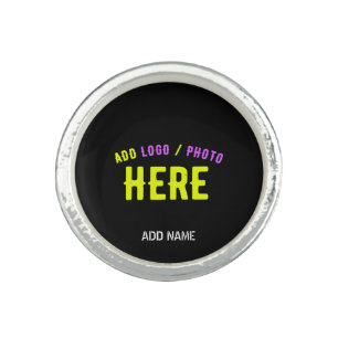 STYLISH MODERN CUSTOMIZABLE BLACK VERIFIED BRANDED RING