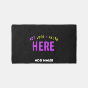 STYLISH MODERN CUSTOMIZABLE BLACK VERIFIED BRANDED RUG