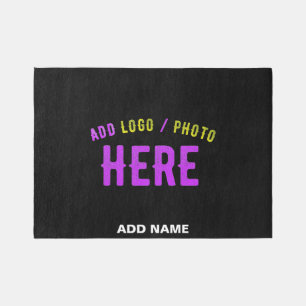 STYLISH MODERN CUSTOMIZABLE BLACK VERIFIED BRANDED RUG