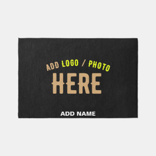 STYLISH MODERN CUSTOMIZABLE BLACK VERIFIED BRANDED RUG