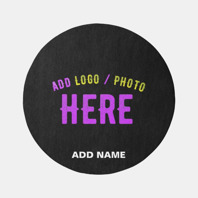 STYLISH MODERN CUSTOMIZABLE BLACK VERIFIED BRANDED RUG (Front)